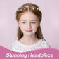 Papoopy Flower Girl Headpiece For Wedding, First Communion, Bridal, Hair Accessories For Party, Birthday