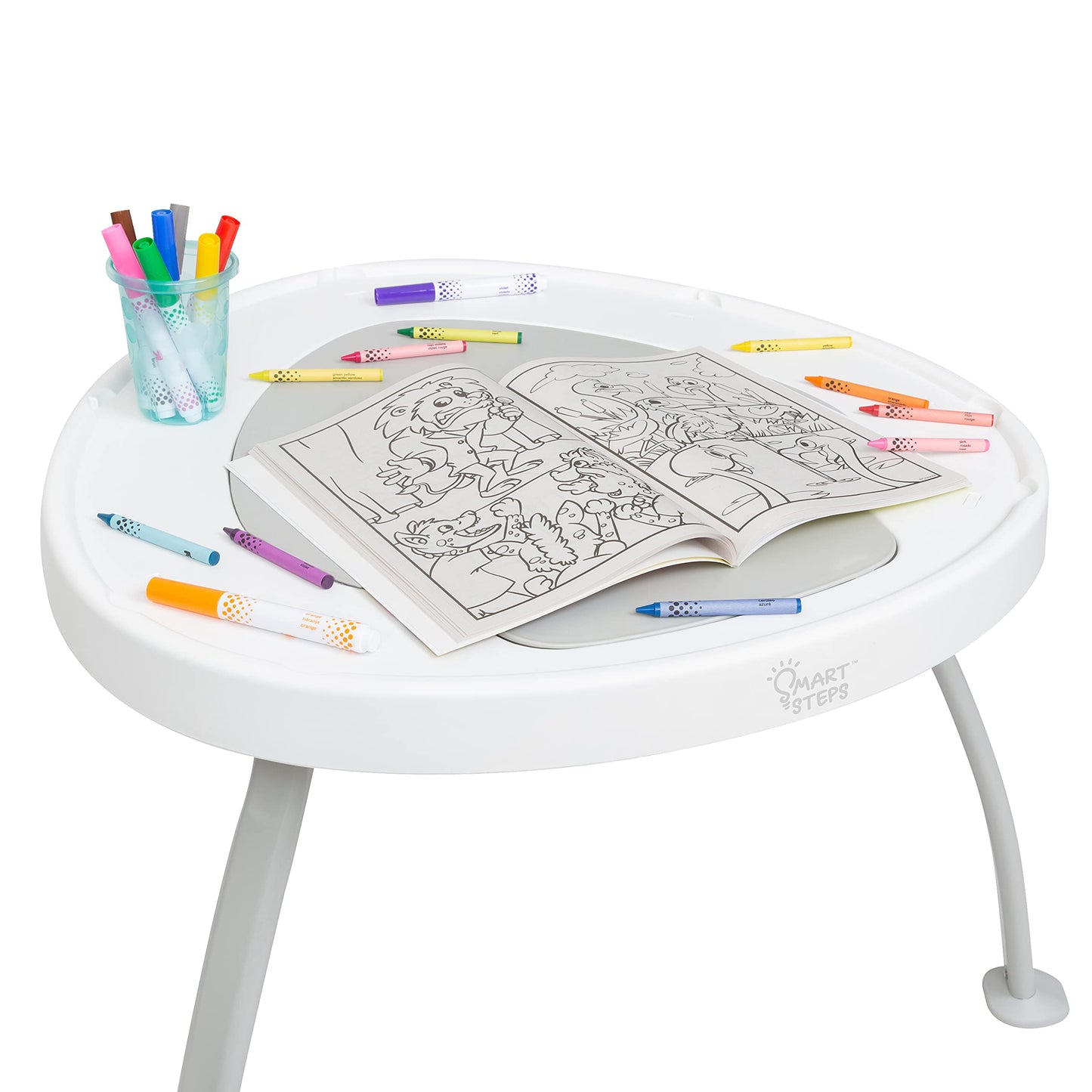 Smart Steps 3-in-1 Bounce N Play Activity Center Plus with STEM Learning Toys, Princess Pink
