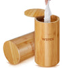 Willinglong Refillable Wet Wipes Dispenser Disinfecting Wipe Container with Magnetic Lid Stylish Decorative Bamboo Holder for Ba