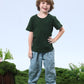 Cosland Green Toddler Shirt Cotton T Shirt, Green, 4T