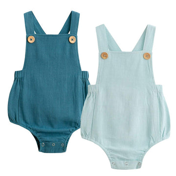 Simplee Kids Unisex Baby Onesie Cute Baby Romper Set Boy Infant Summer Jumpsuits Sleeveless 2-Pack