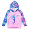 Qpancy Mermaid Sweatshirt Girls Hoodie Fall Spring Outfit Halloween Costume, 4T 5T