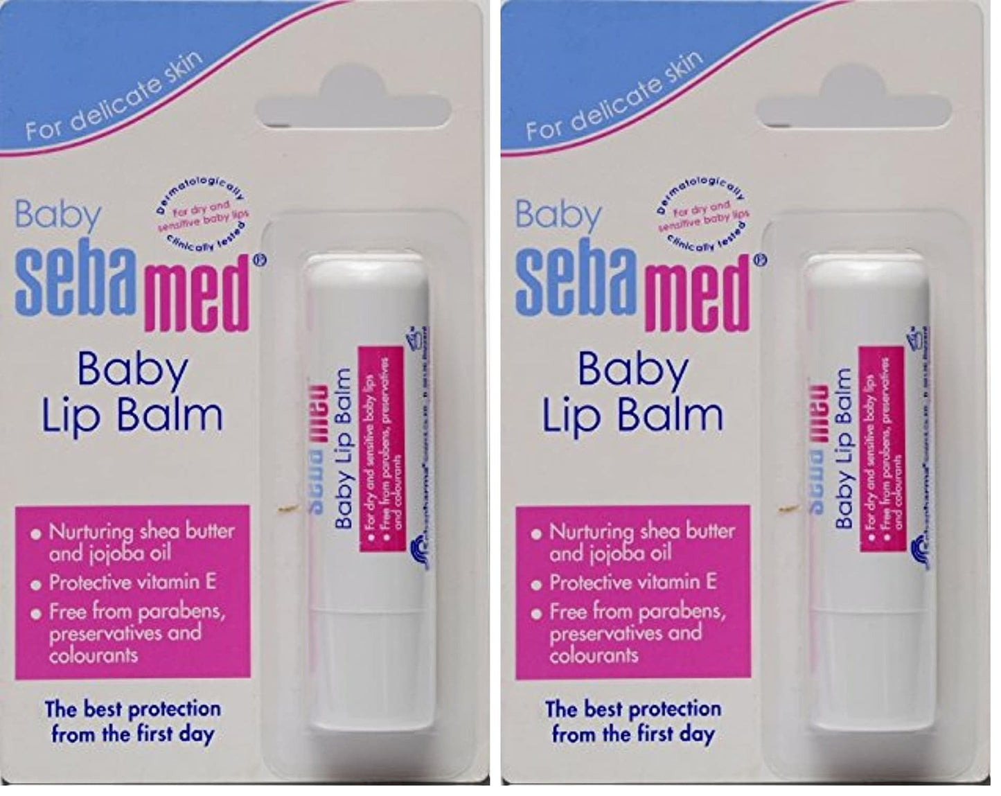 Baby Sebamed Lip Balm|Soft Baby Lips|With Shea Butter, Jojoba Oil & Beeswax|4.8 Gm (Pack Of 2)