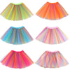 Kilofly Girls Ballet Tutu Kids Birthday Princess Party Favor Dress Skirt Set Of 6 Multicolored
