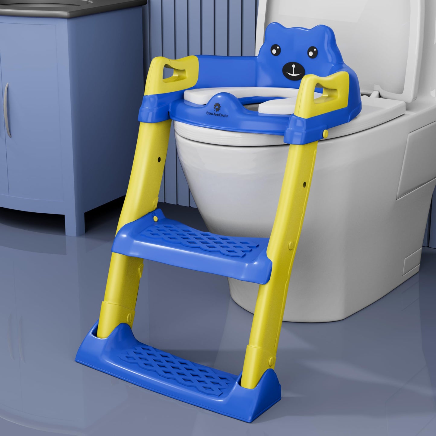 Staranddaisy Potty Seat For Kids 15 Years  Baby Potty Seat/Ladder Potty Training Seat With Comfortable Soft Cushion, AntiSkid
