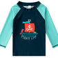Toddlers And Baby Boys' 3-Piece Swimsuit Trunk Rashguard Set And Sun Hat Swimwear Bathing Suit Sunsuit Swim Shirt Upf 50+ Pirate