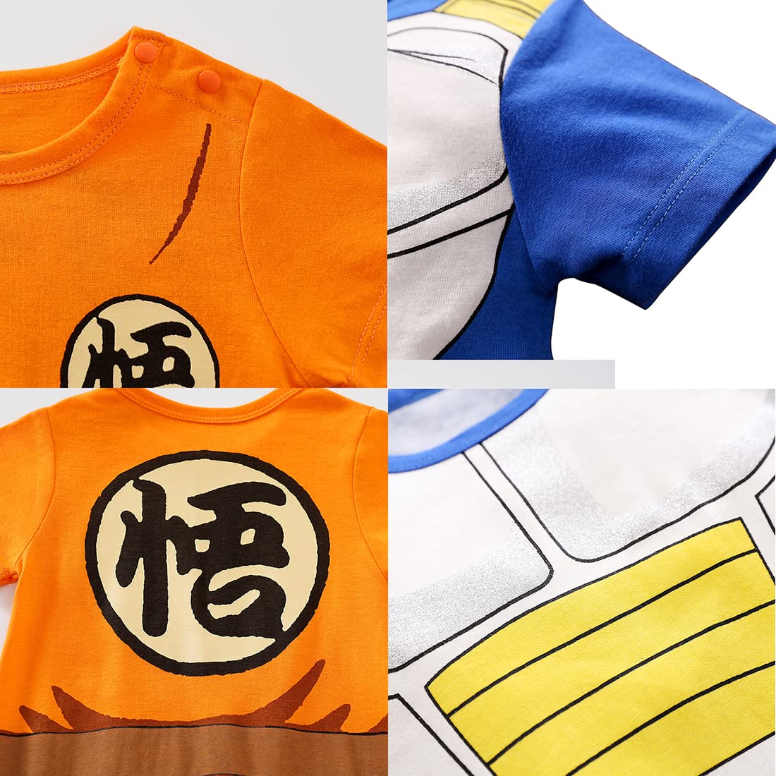 Iurnxb Newborn Long Sleeve Baby Boy And Girls Rompers Costume Jumpsuit Baby Clothes (Blue/Orange2, 9-12 Months)