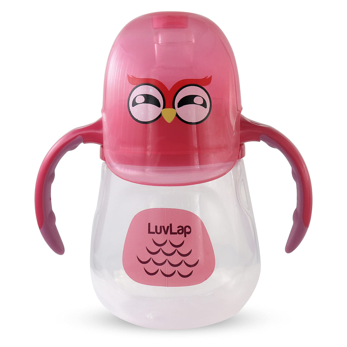 LuvLap Wise Owl Spout Sipper for Infant/Toddler/Kids, 210ml, AntiSpill Sippy Cup with Soft Silicone Spout BPA Free, 1 Year + (P