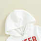 Goocheer Infant Valentine 'S Day Toddler Baby Boy Girl Outfit Long Sleeves Hoodie Top Pants Valentines Day Clothes (White, 2-3 Y