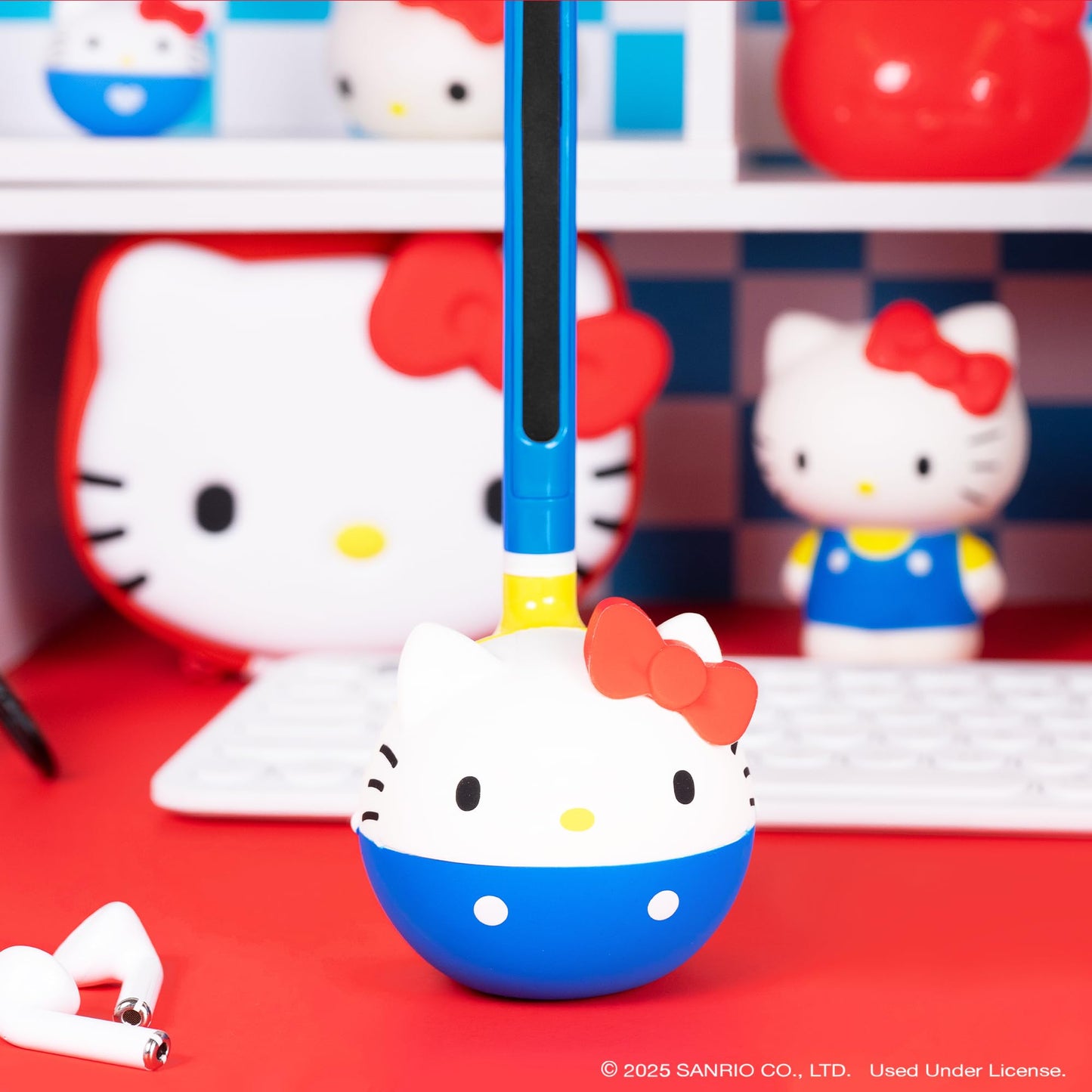 Otamatone Classic Hello Kitty [Officially Licensed Sanrio] Japanese Character Electronic Musical Instrument Portable Synthesizer