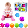 ROHSCE Baby Textured Multi Sensory Toys Massage Ball Gift Set BPA Free for Toddlers 1-3 Soft Balls montessori Infant Baby Toys 6