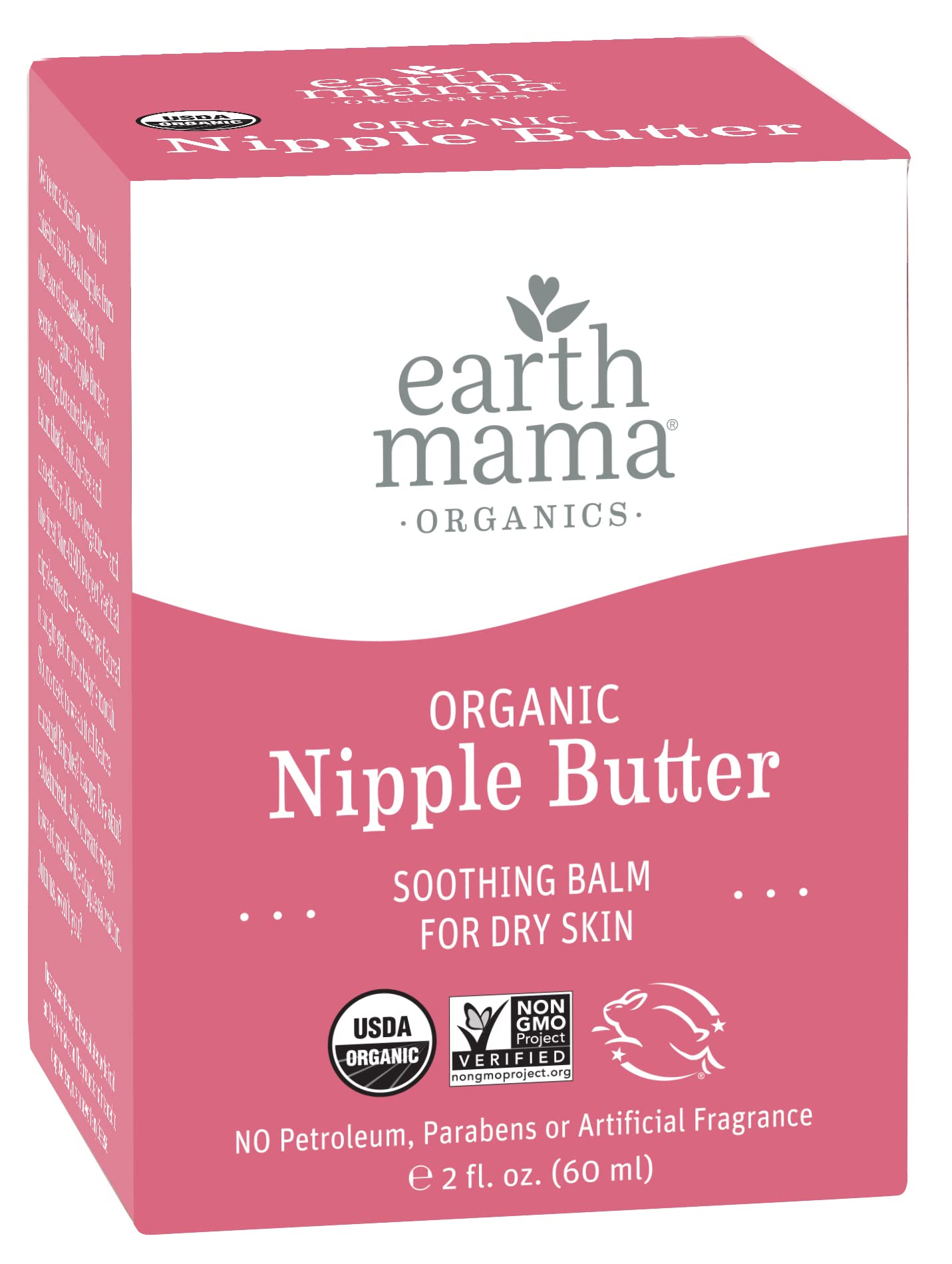 Earth Mama Organic Nipple Butter Breastfeeding Cream, Lanolin-Free, Safe For Nursing & Dry Skin, Non-Gmo Project Verified, 2 Fl