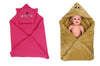 CTMKIDS Baby Wrap with Cap for Kids 74x74 cm  Magenta & Single Baby Wrap with Cap for Kids 74x74 cm  Camel