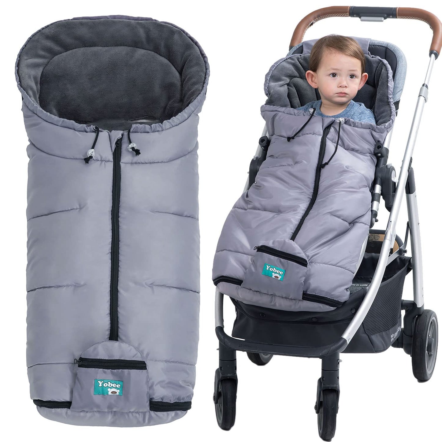 Yobee Winter Outdoor Tour Waterproof Stroller Bunting Bag, Warm and Comforatble Stroller Footmuff, Toddler Universal Stroller Sl