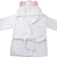 Channing & Yates - Premium Baby Robe - Toddler Robe - Organic Hooded Bathrobe Towel - Thick & Soft (Pink And White)