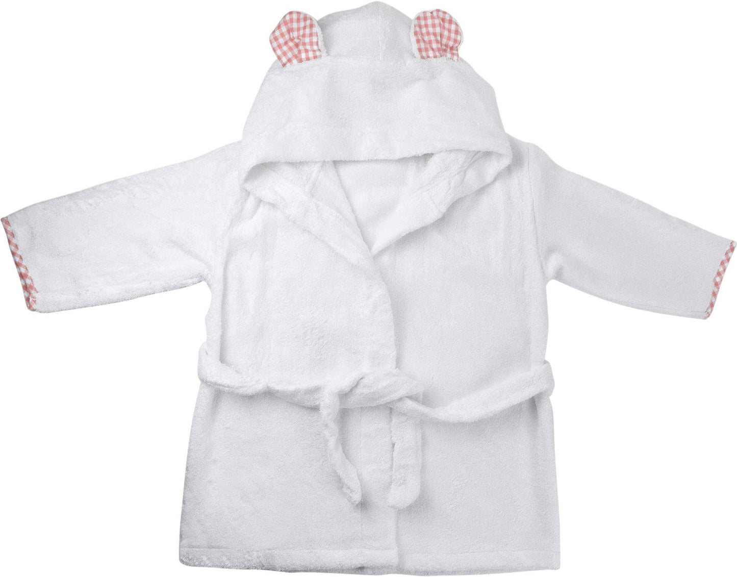 Channing & Yates - Premium Baby Robe - Toddler Robe - Organic Hooded Bathrobe Towel - Thick & Soft (Pink And White)