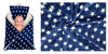 CTMKIDS Baby Wrap with Cushion Cap for Kids 74x84 cm  Navy Blue & Baby Blankets New Born Pack of Star Wrapper Bedsheet  Navy