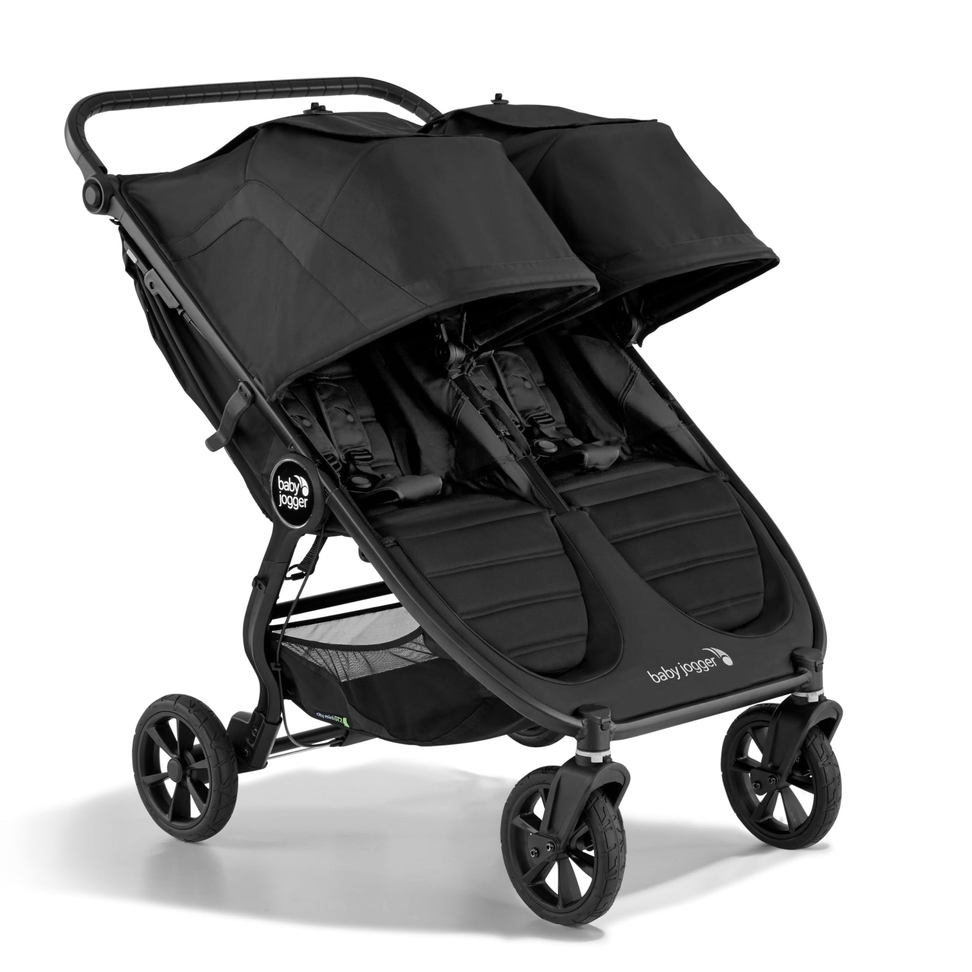 Baby Jogger City Mini Gt2 All-Terrain Double Stroller, Jet Black, Perfect For Newborn And Toddler, Compatible With Britax, Cybex