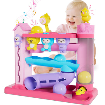 VOILBTOY Musical Toy for 1-2 Year Old Girls,Educational Baby Toys 12-18 Months,Ball Drop Toy with English & Spanish,Fine Motor T