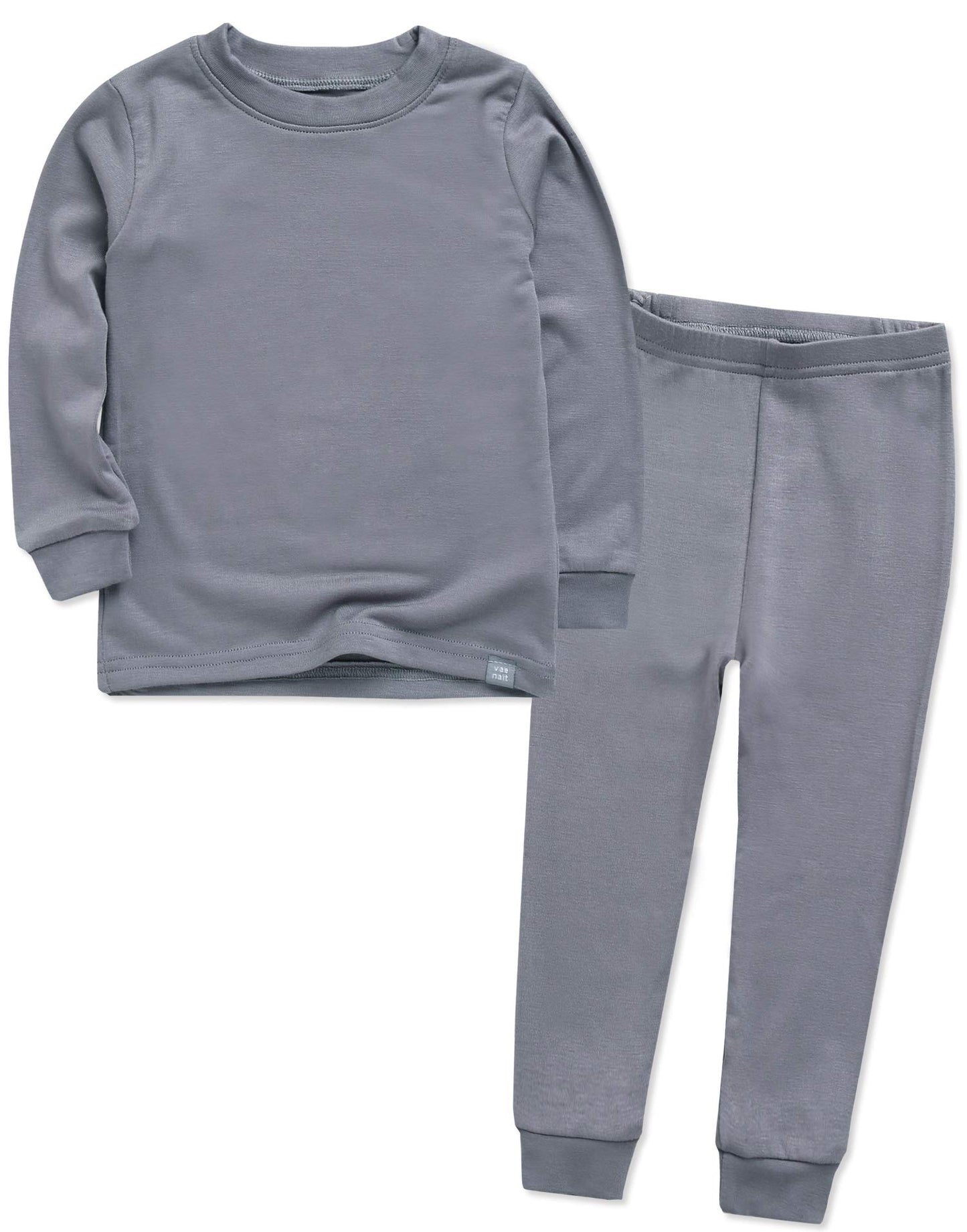 Vaenait Baby Kids Long Sleeve Modal Sleepwear Pajamas 2Pcs Set Modal Grey Xl