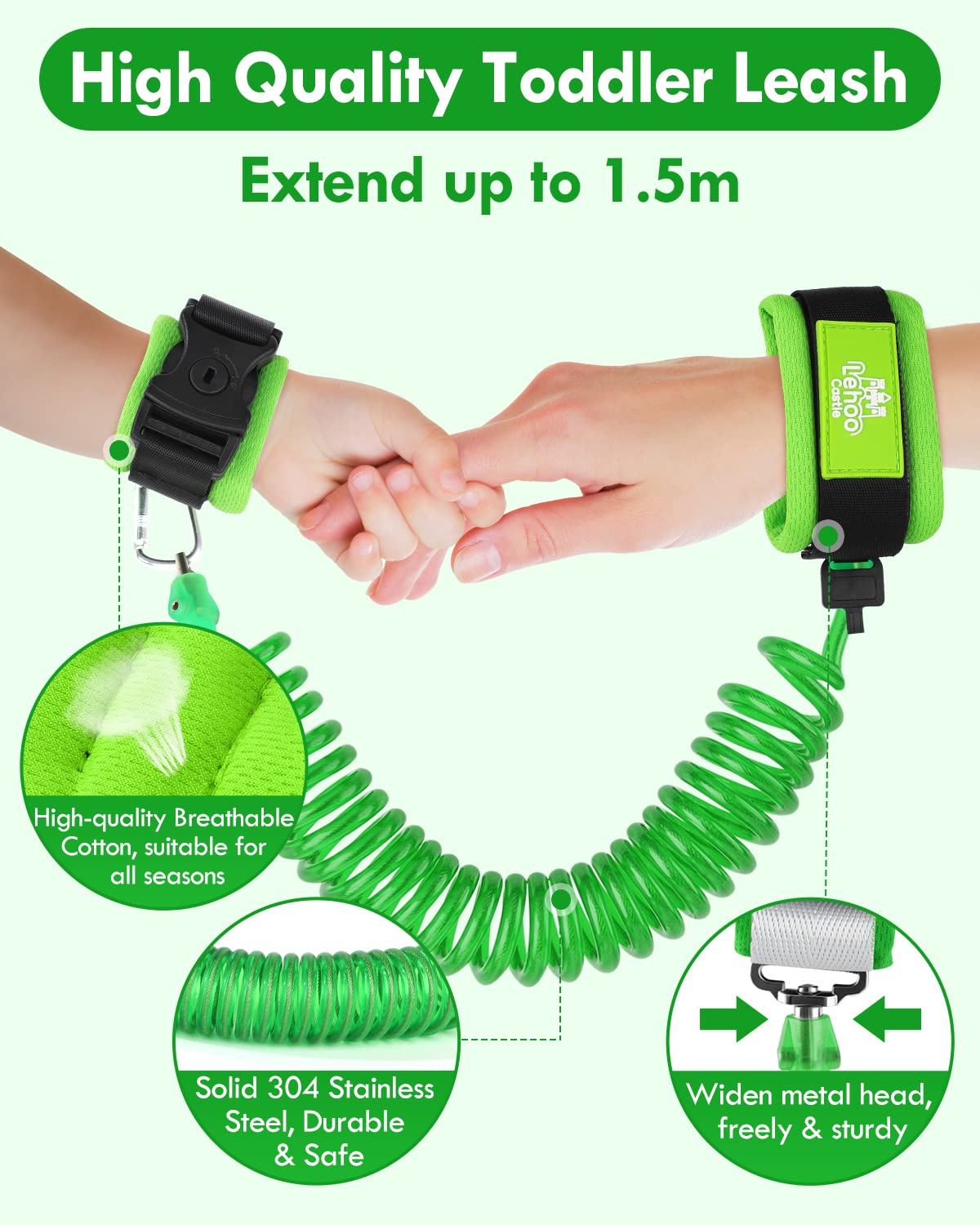 Lehoo Castle Toddler Leash For Boys, 4-In-1 Toddler Harness With Leash With Anti Lost Wrist Link For Kids, Baby Leash For Walkin