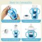 joyfeed Sippy Cup Conversion Kit with Handle & Anti-Breakage Silicone Sleeve - Compatible with Avent Natural Glass Baby Bottle 8