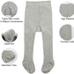 Century Star Baby Tights For Girls Soft Cotton Infant Leggings Toddler Solid Knit Socks Warm Stockings Newborn Pants Light Grey