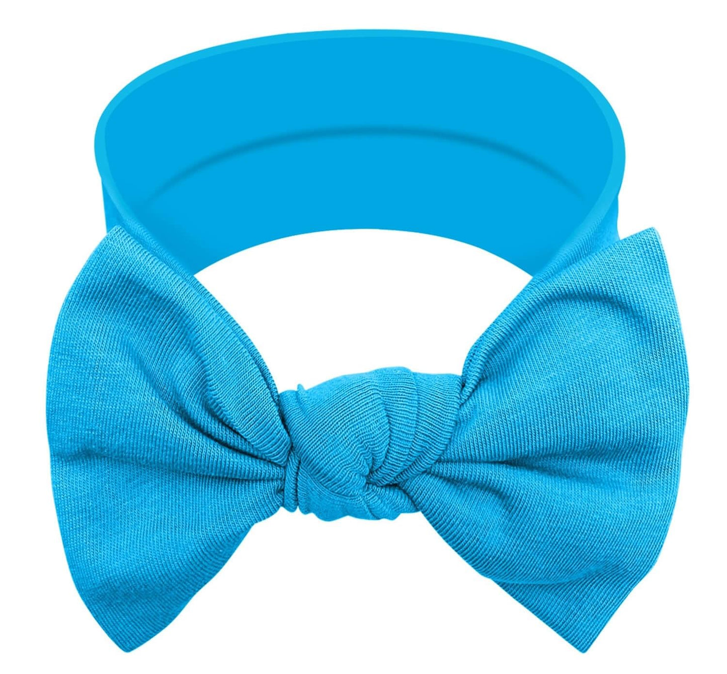 Babygiz Baby Girl Headbands-Infant,Toddler Cotton Handmade Hairbands With Bows Child Hair Accessories (Blue)