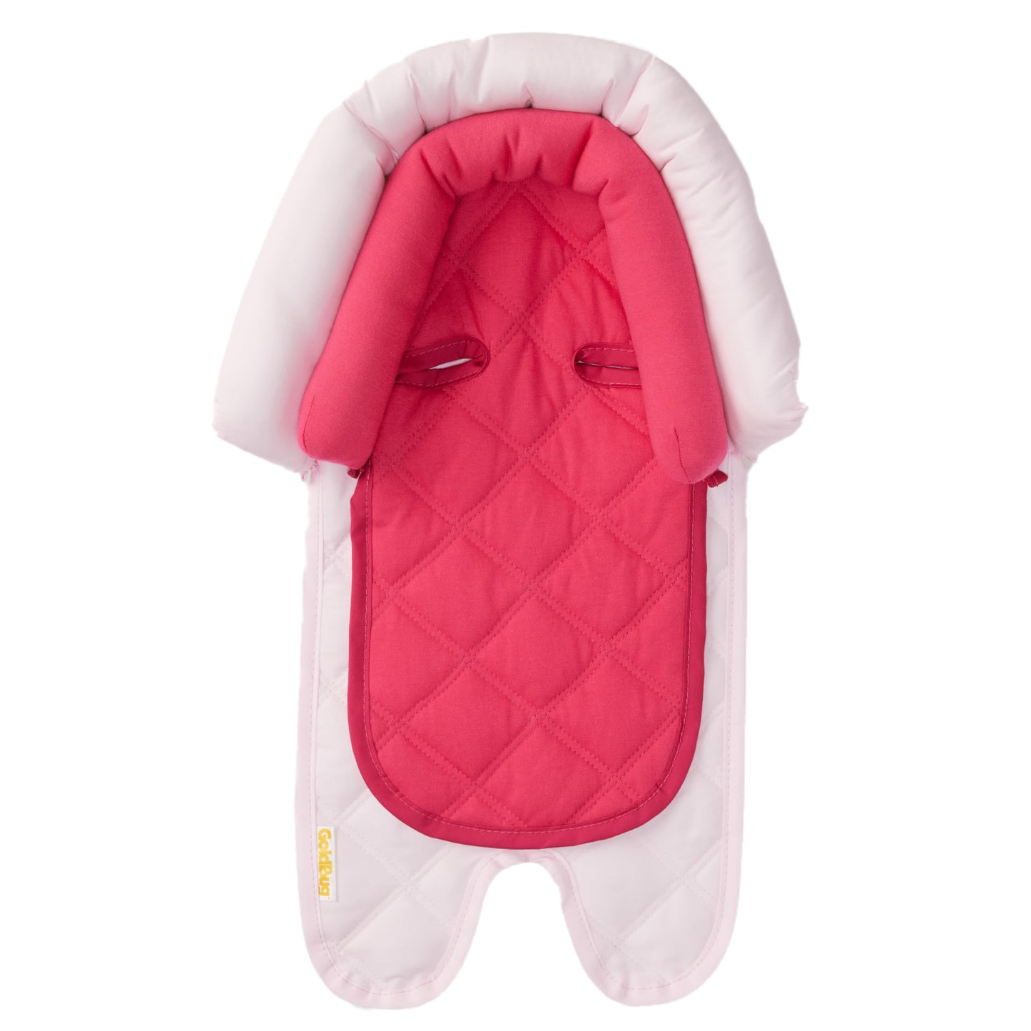 Travel Bug Baby & Toddler 2-In-1 Head Support Duo Head Support For Car Seats, Strollers & Bouncers - Pink
