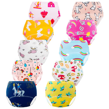 Potty Training Underwear for Girls, Toddler Learning Training Underwear Boys (10 Packs, 2-3T, Multicolor)
