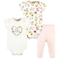 Hudson Baby Unisex Baby Cotton Bodysuit and Pant Set, Soft Painted Floral Short-Sleeve, 9-12 Months