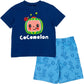 Cocomelon Jj Yoyo Tomtom Infant Baby Boys Graphic T-Shirt & French Terry Shorts Blue 12 Months