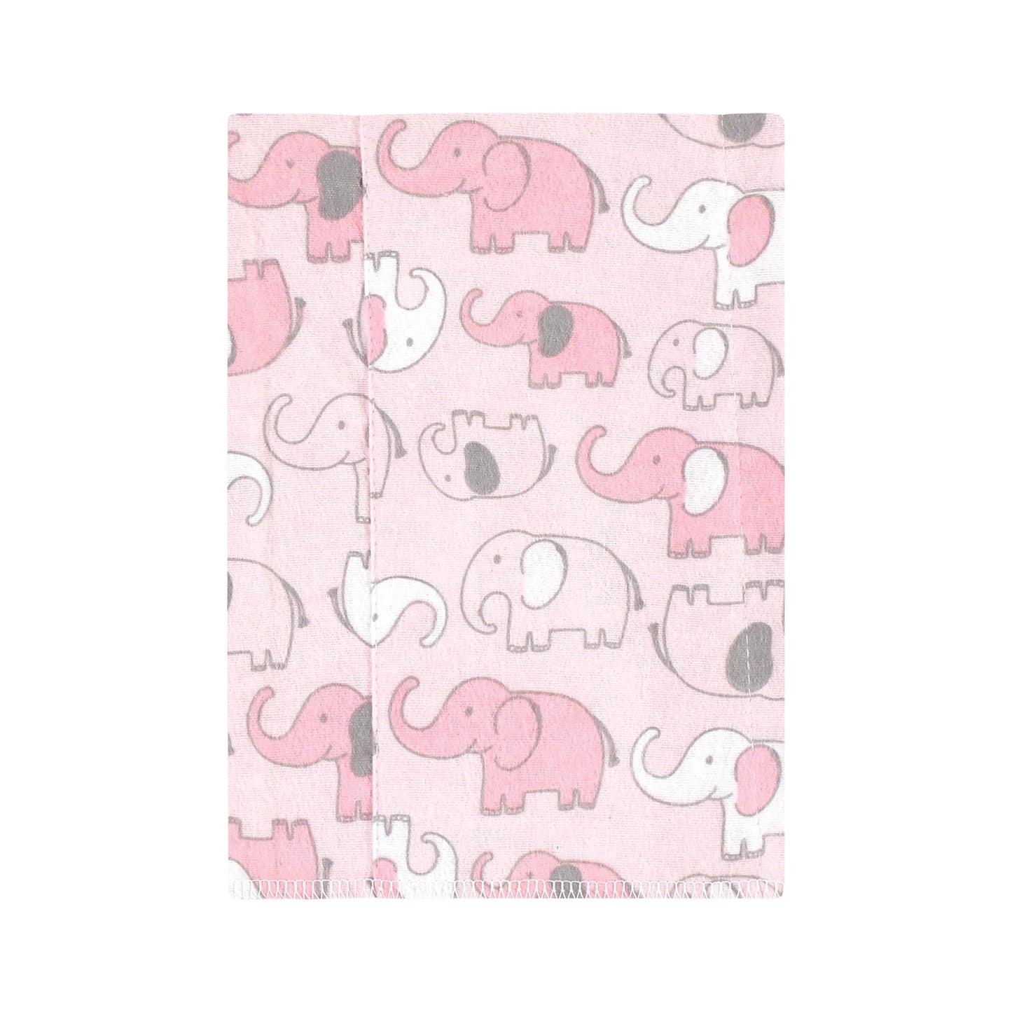 Hudson Baby Unisex Baby Cotton Flannel Burp Cloths 7-Pack, Girl New Elephant, One Size