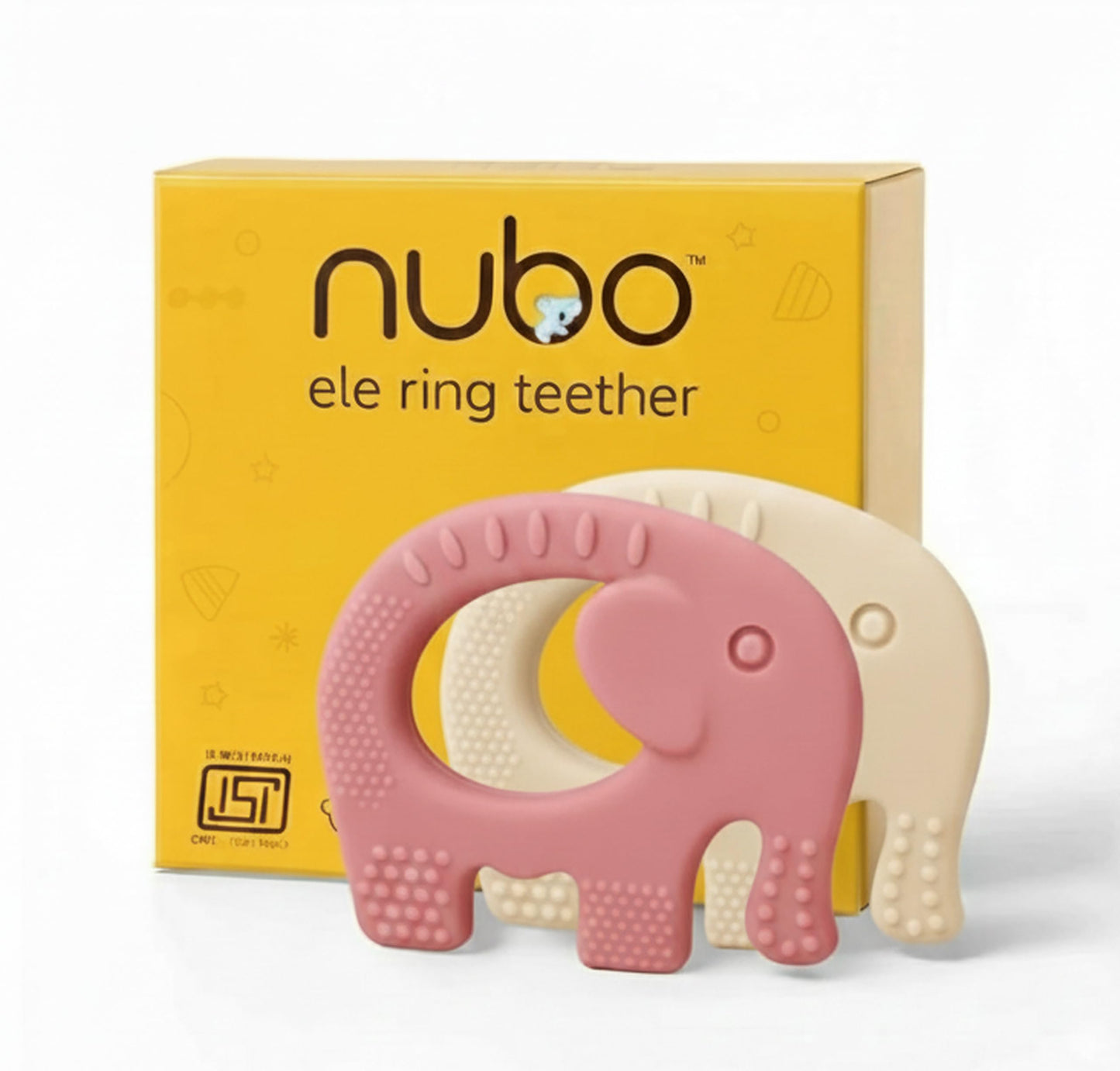 Nubokind Silicone Baby Teether Ring Set | Bis Certified MultiTextured Soft Chew Toy For Newborn | For 3, 6, 9, 12 Months + Bpa 