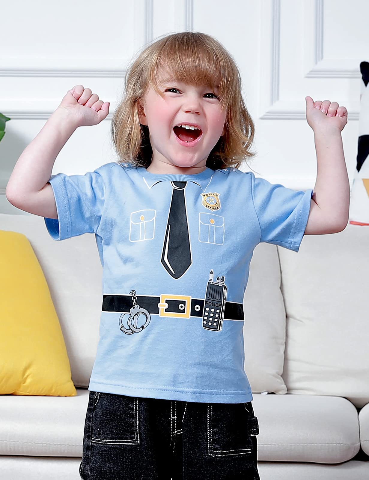 Cosland Toddler Halloween Shirt Baby Boys Police T-Shirt 2T