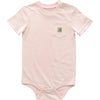 Carhartt Baby Short-Sleeve Pocket Bodysuit, Potpourri Light Pink, 3M