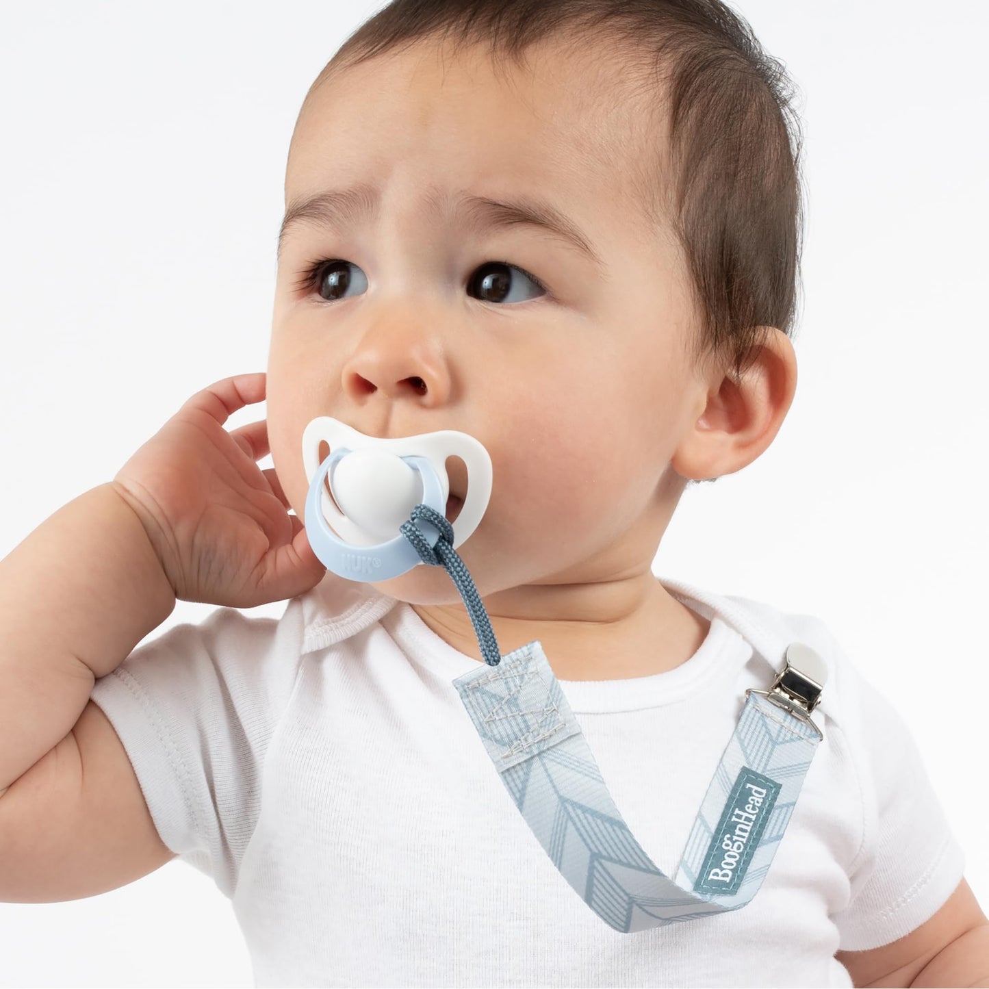 Booginhead By Infantino Pacigrip 2-Pack Pacifier Clips - Universal Fit, Gentle On Clothes, Keeps Pacifiers Clean & Close, Ages 0