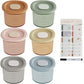 Moonkie Silicone Baby Food Containers | 4 Oz Baby Food Storage Jars With Airtight Lids | Reusable Baby Food Jars, Freezer,Microw