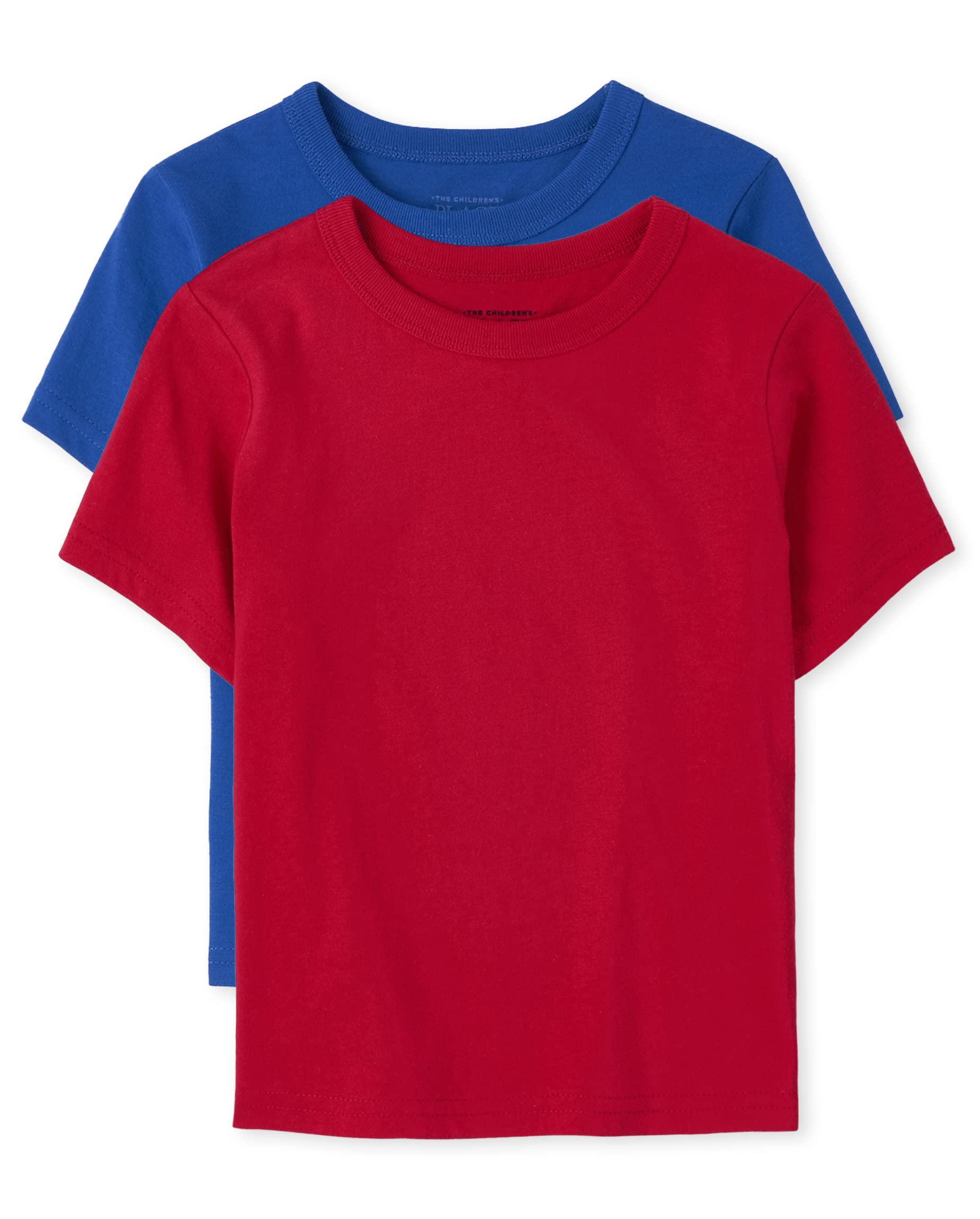 The Childrens Place Baby Boys And Toddler Short Sleeve Basic Layering T-Shirt Shirt, Bluered 2 Pack, 2T Us