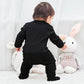 Elevens Kingdom Baby Boys Sleep and Play 9-12 Months Black Baby Boy Cotton Footie Pajamas with Mitten Cuffs 2 Way Zipper Footed