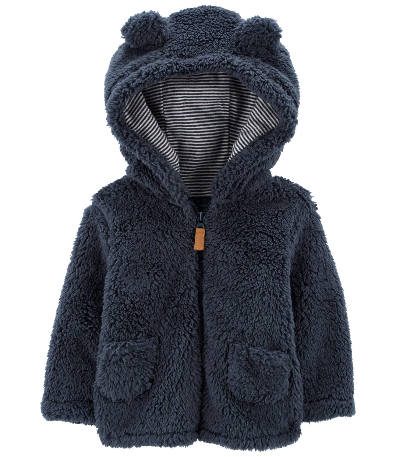 Carter'S Zip-Up Sherpa Cardigan Jacket, Navy Sherpa, 18 Months – WBBAPB0BNR28LRF