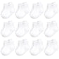 Hudson Baby Unisex Baby Non-Skid No-Show Socks, White, 0-6 Months