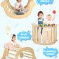 Yoleo Pikler Triangle Set, Foldable 7-In-1 Montessori Climbing Set Fun Baby Pickler-3 Piece Climbing Jungle Gym And Indoor Playg