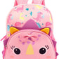 Toyshine 26Cm Cute Baby Dino Face Backpack For Kids Girls Boys Preschool Nursery Travel Bag,Mini Size - Pink