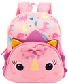 Toyshine 26Cm Cute Baby Dino Face Backpack For Kids Girls Boys Preschool Nursery Travel Bag,Mini Size - Pink