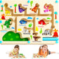 N2K2 Enterprise Magnetic Color And Number Maze  Educational Fine Motor Skills Toys For Boys Girls 3 4 5 Years Old, Wooden Color