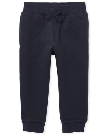 The Children'S Place Baby Toddler Boys Active Fleece Jogger Pants, New Navy Single, 2T