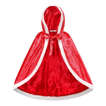 Itvti Princess Cloak With Hood Girls Cape Kid Toddler Costume Dress Up For Halloween Christmas Carnival Cosplay, Red, 2-3 Years