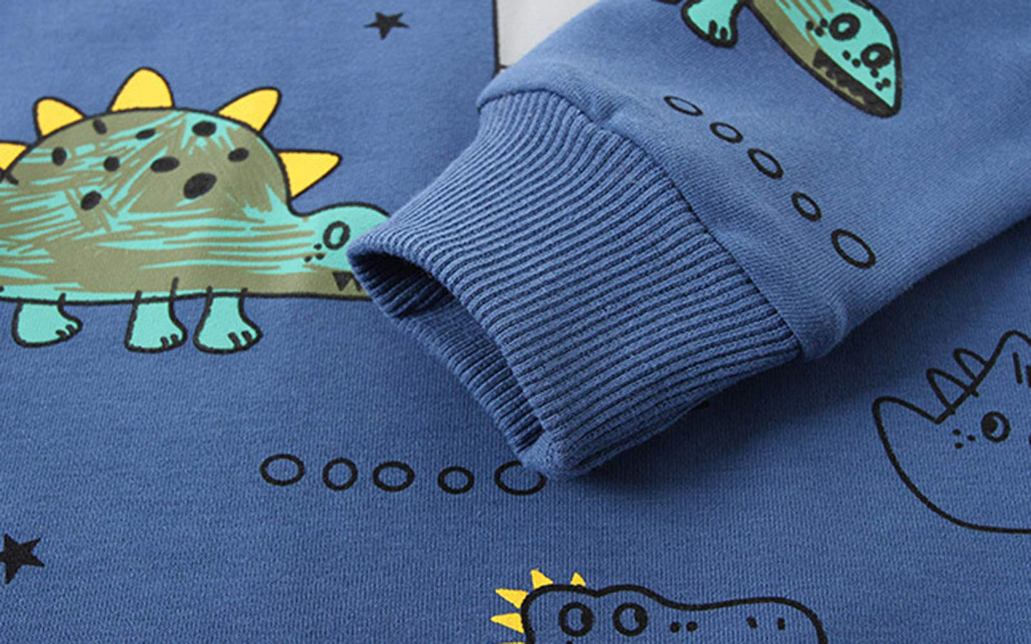 Toddler Baby Boy Clothing Sets Little Dinosaur Printed Long Sleeve Tops And Pants Kids 2Pcs Outfits (2-Blue, 2-3T)