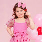 Yanjie Valentines Bows For Girls - Red And Pink Headband Bows - Newborn Valentines Day Hair Accessories - 3 Pack - Soft Nylon Ba